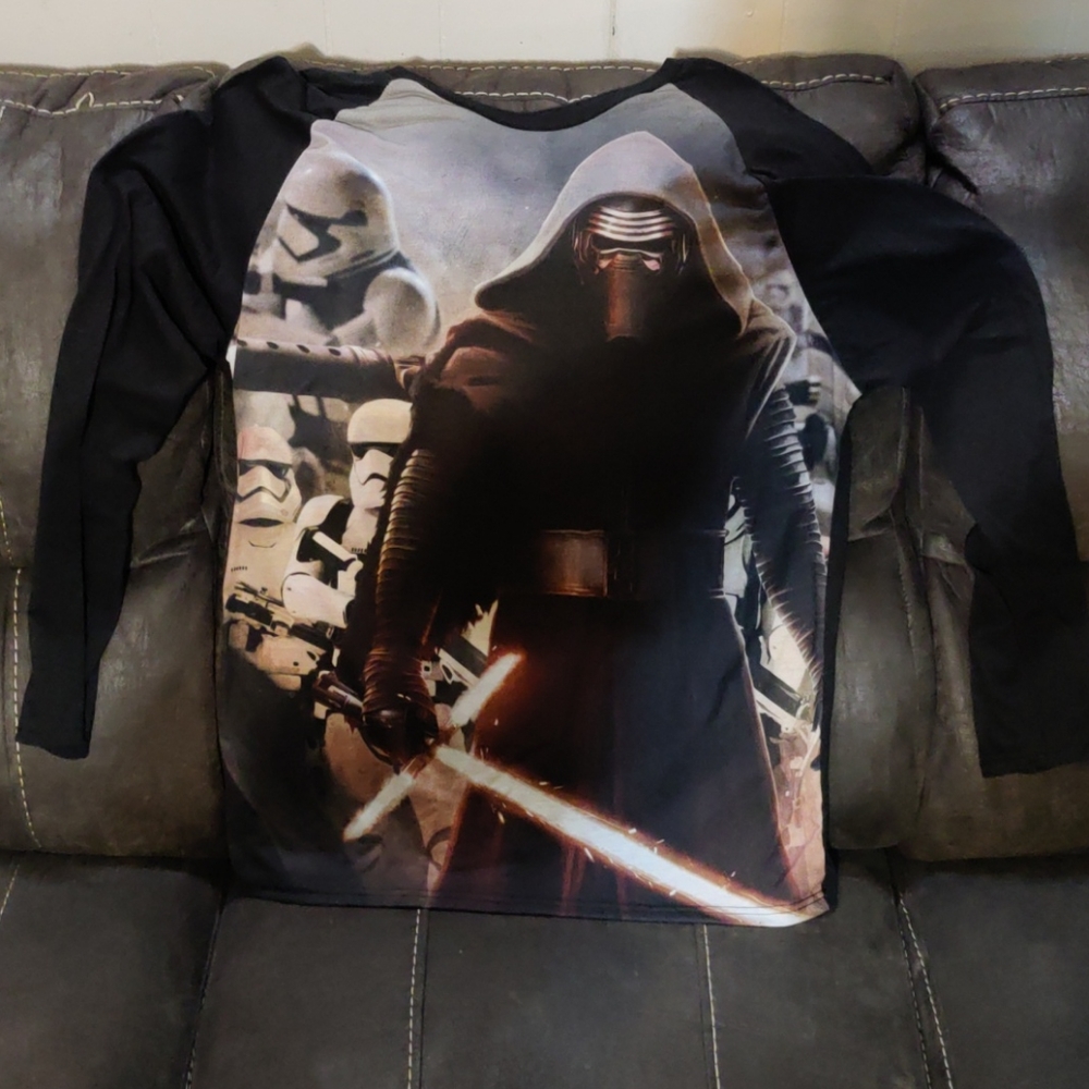 men's Star wars 3/4 sleeve t-shirt 2xl kylo ren
